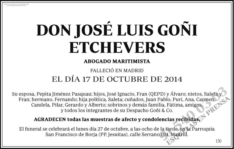 José Luis Goñi Etchevers